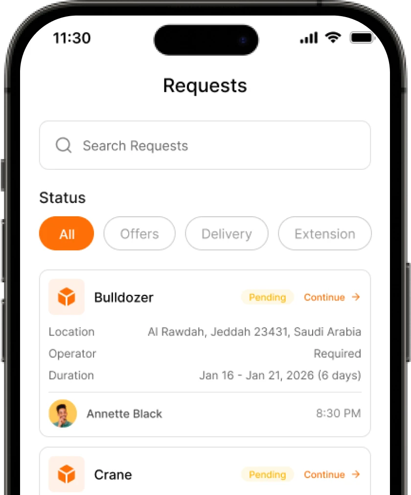 Quotation flow screen